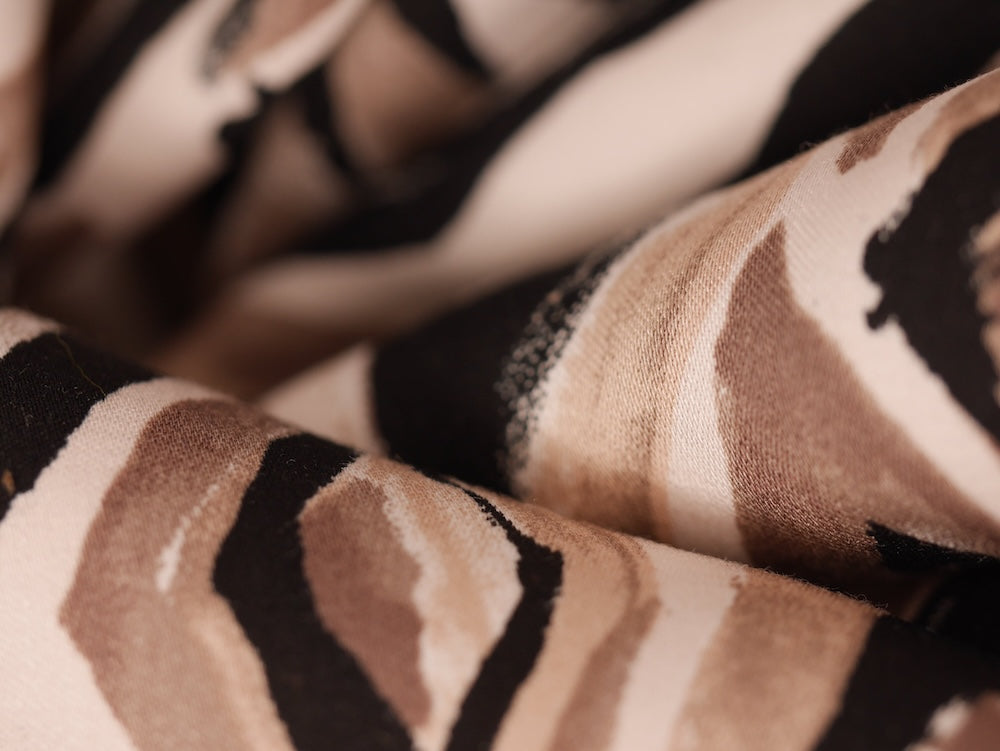 Satin Viscose Fabric - Abstract Diamonds