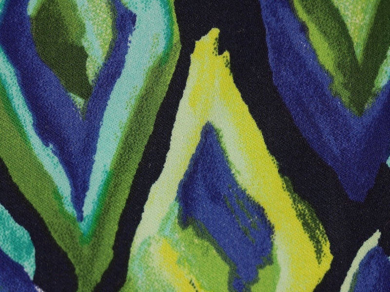 Satin Viscose Fabric - Abstract Diamonds