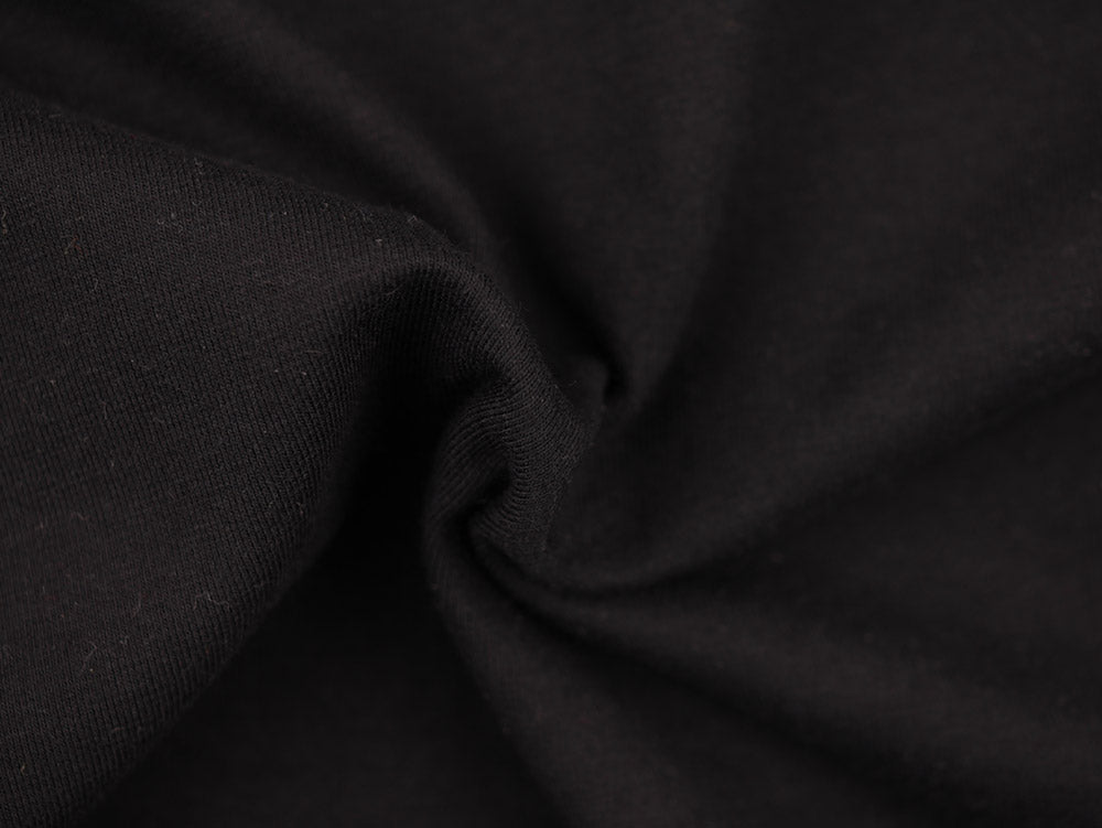 Single Organic Cotton Jersey Fabric - Black
