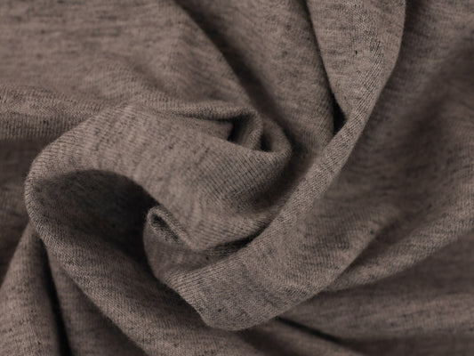 Single Organic Cotton Jersey Fabric - Grey marl