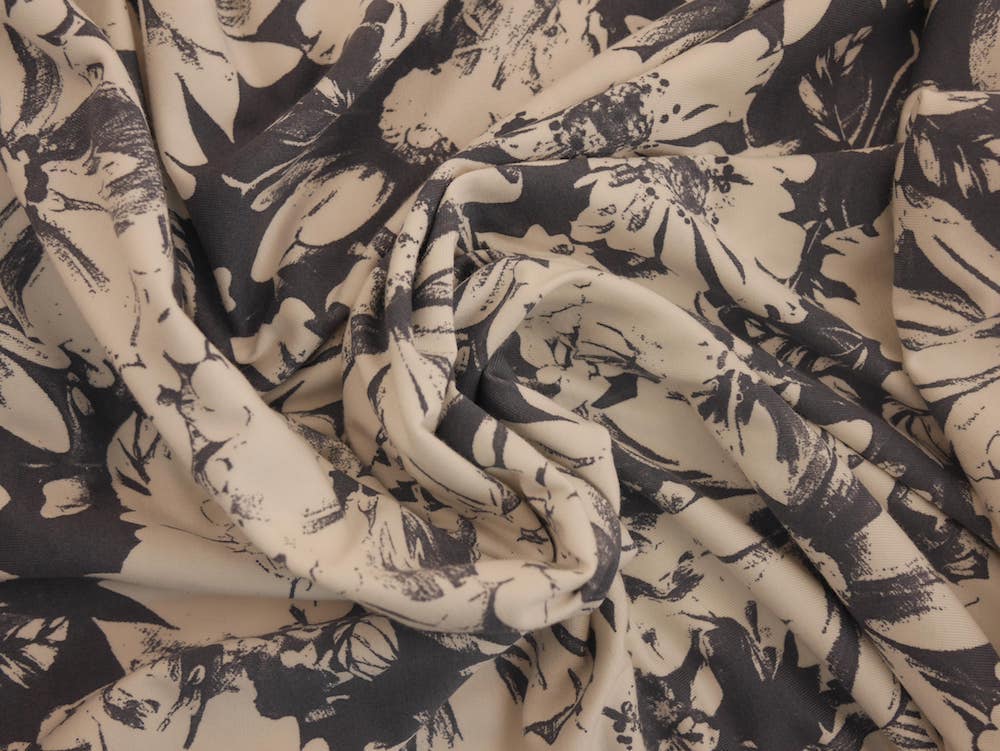 Printed Viscose Jersey Fabric - Flowers