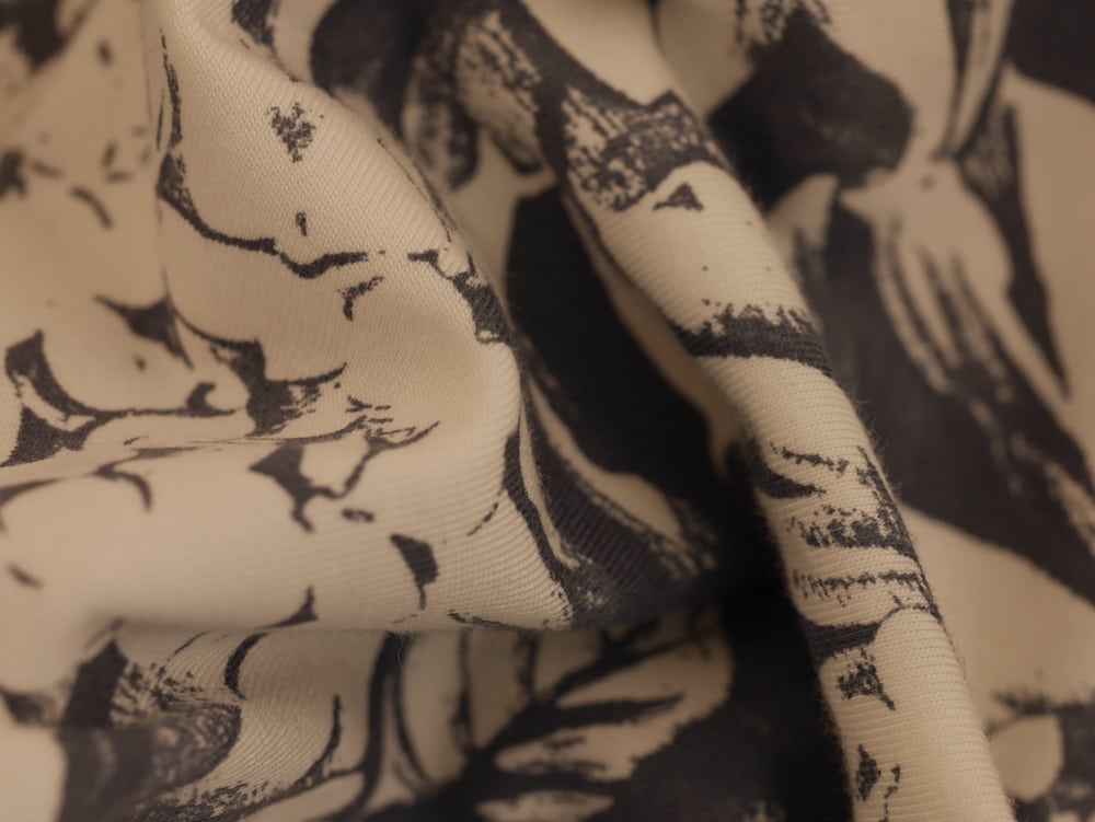 Printed Viscose Jersey Fabric - Flowers