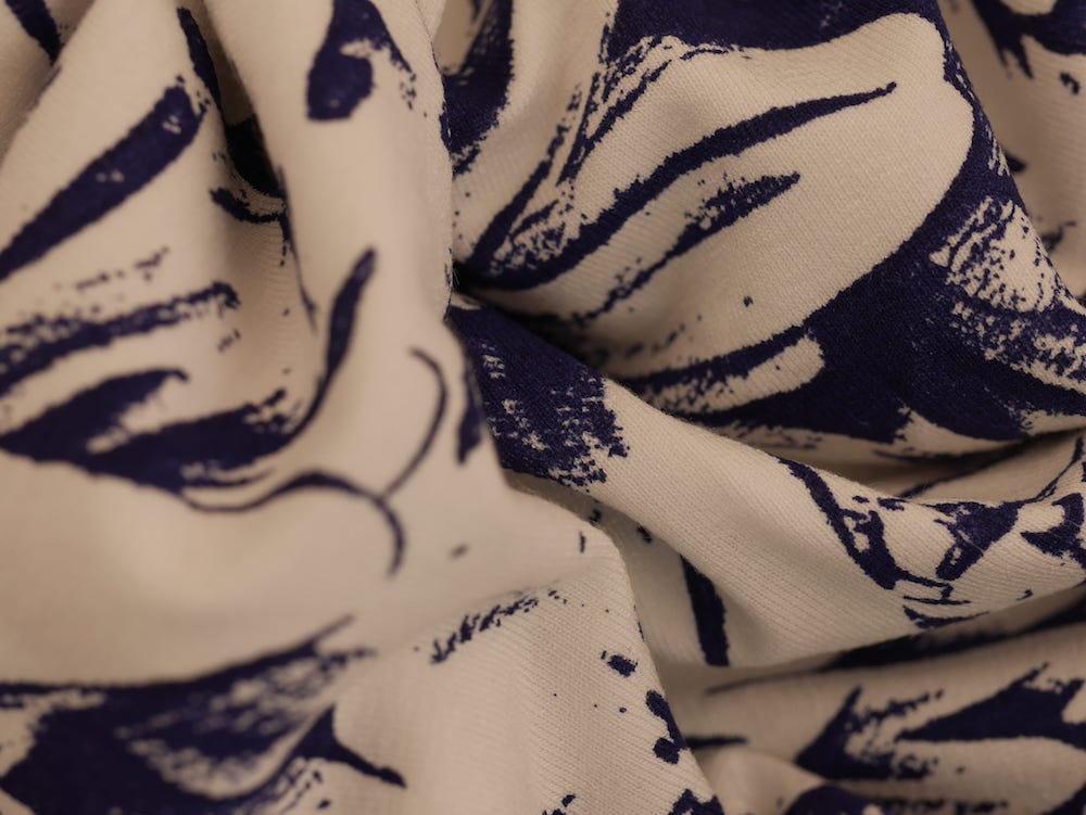 Printed Viscose Jersey Fabric - Flowers