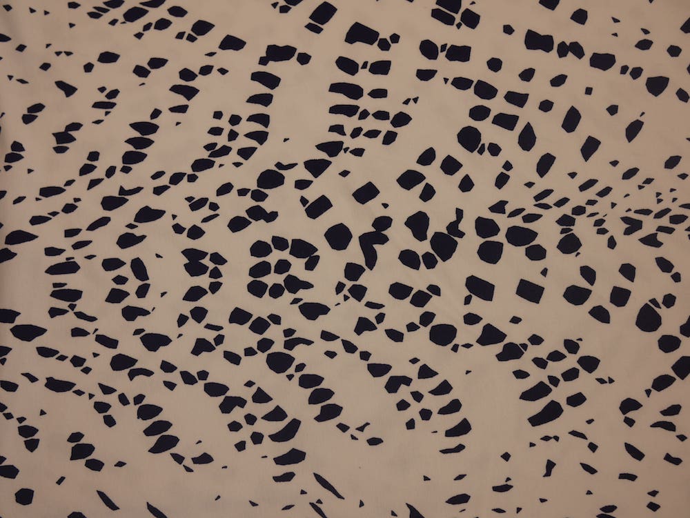 Printed Viscose jersey Fabric - Navy leopard Print