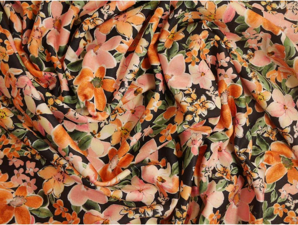 Single Jersey Printed Fabric - Flower party