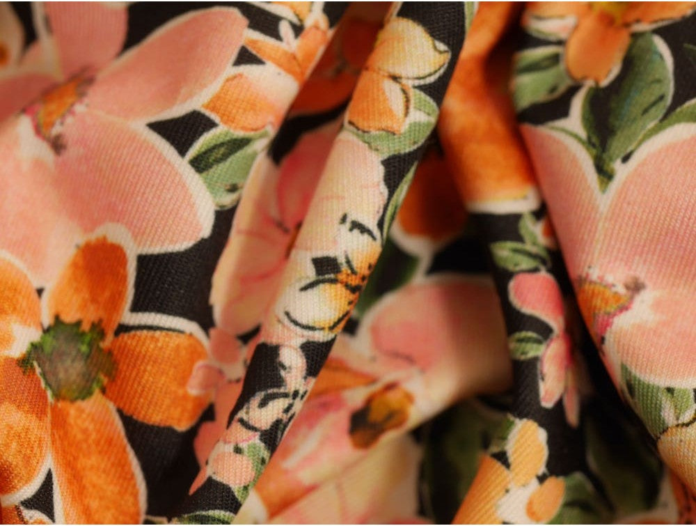 Single Jersey Printed Fabric - Flower party