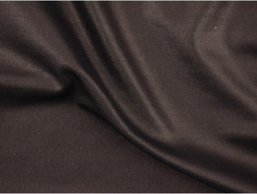 Single Jersey Cire Wet Look Fabric - Black