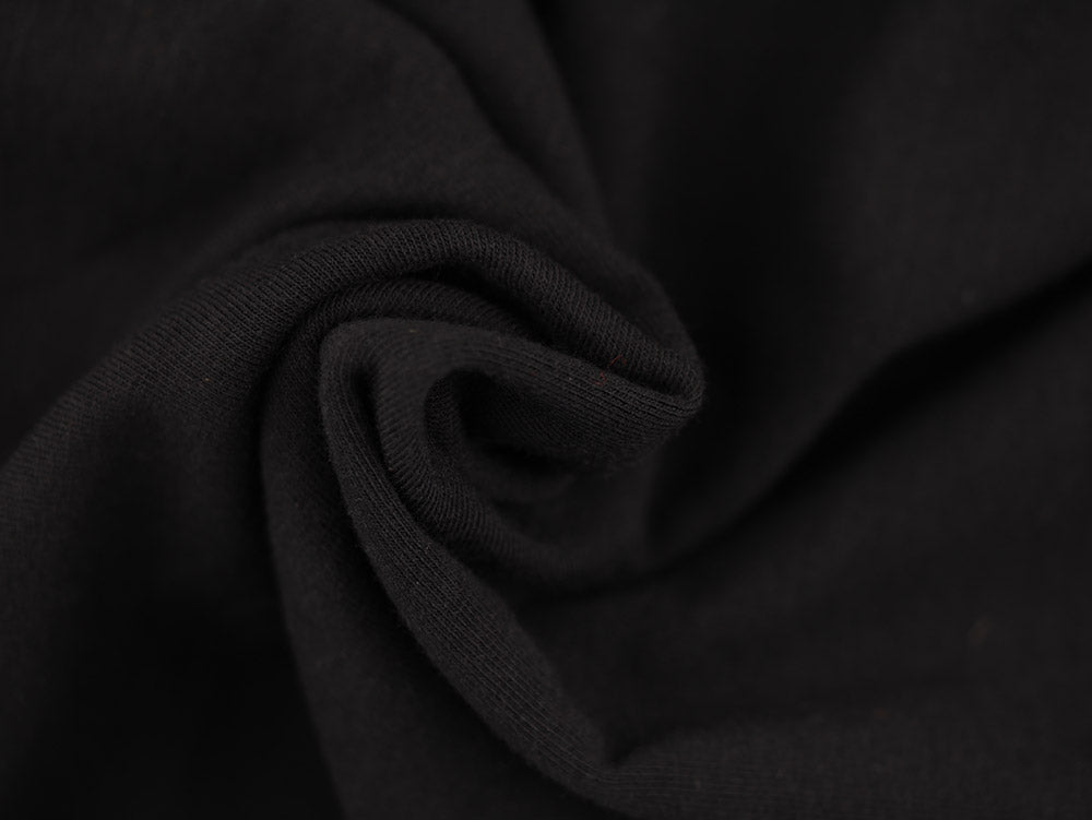 Single Organic Cotton Jersey Fabric - Black