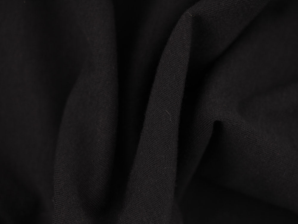 Single Organic Cotton Jersey Fabric - Black