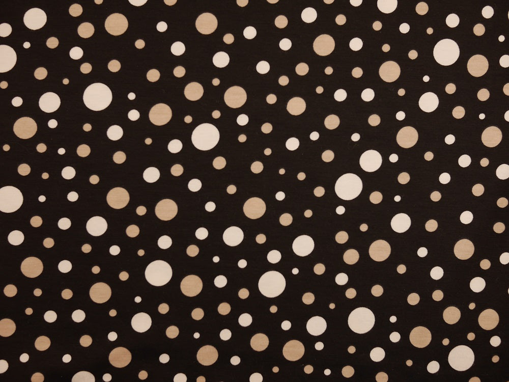 Printed Viscose Jersey Fabric - Polka Dotty