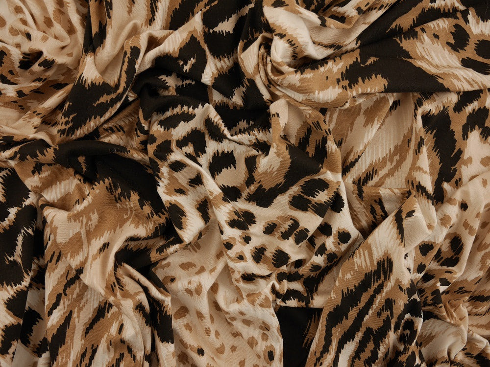 Printed Viscose Jersey Fabric - Animal