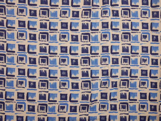 Printed Viscose Jersey Fabric - Rain Blocks