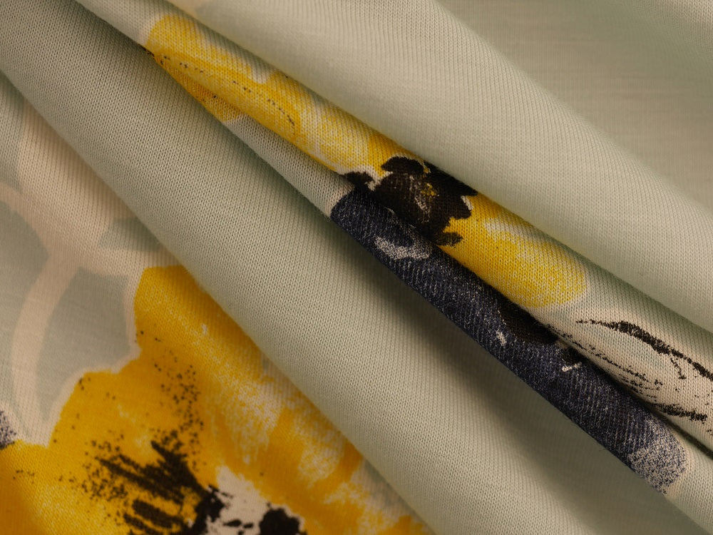 Printed Viscose Jersey Fabric - Posey Rosey