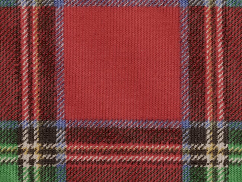 Printed Viscose Jersey Fabric - Burgundy Tartan