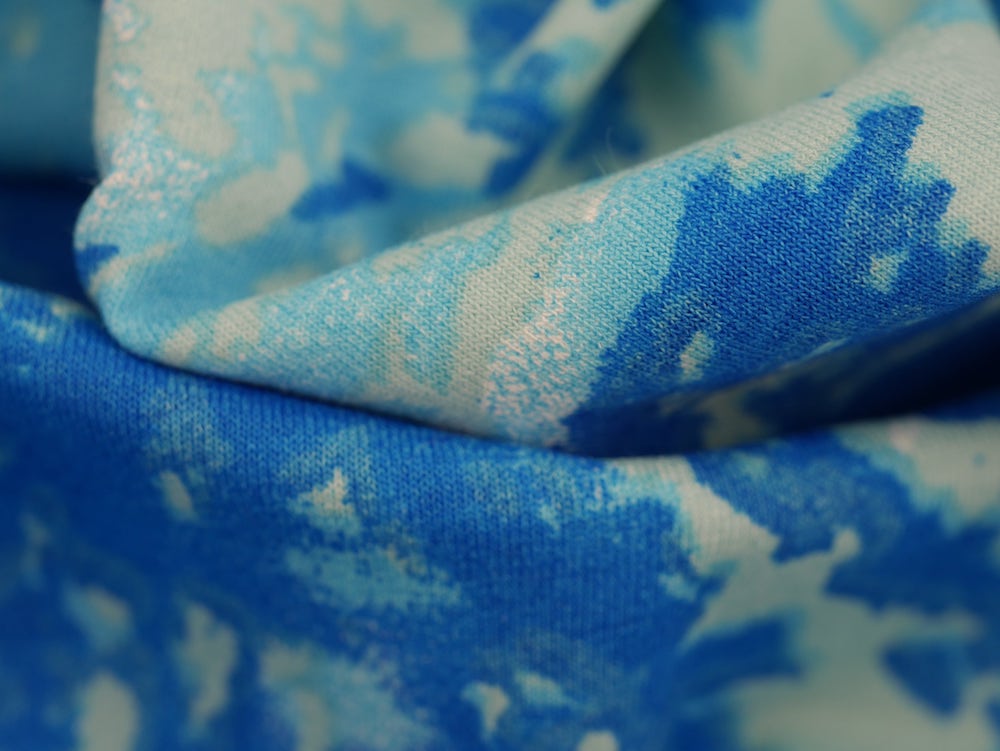 Printed Viscose Jersey Fabric - Water Splash Print