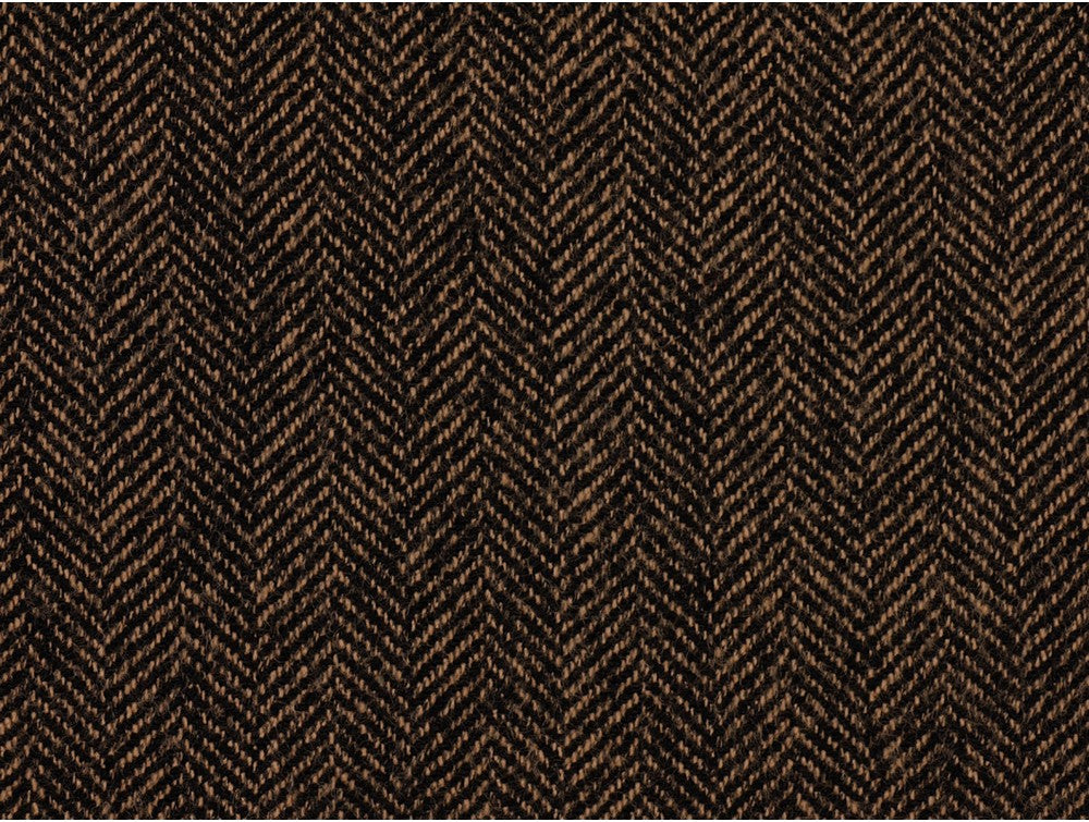 Herringbone Fabric - Black/Taupe 1.78 Metre Remnant