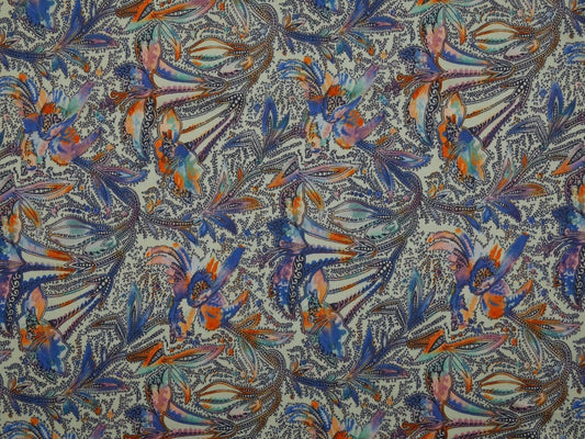Single Jersey Printed Fabric - Abstract Foxglove