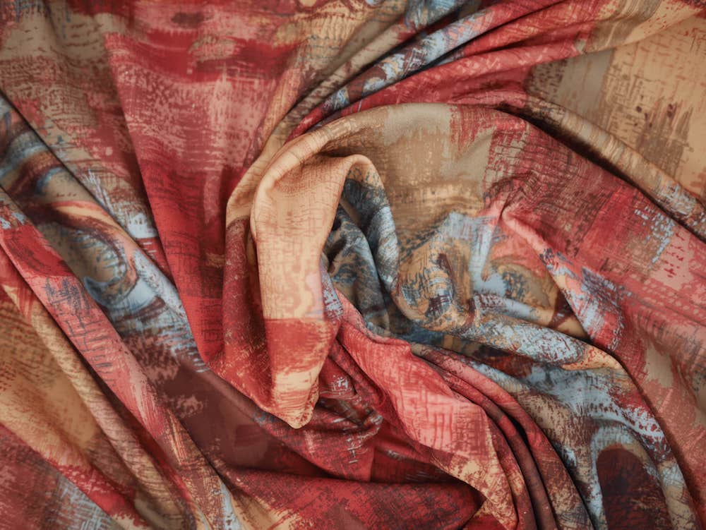 Single Jersey Fabric - Vintage Abstract