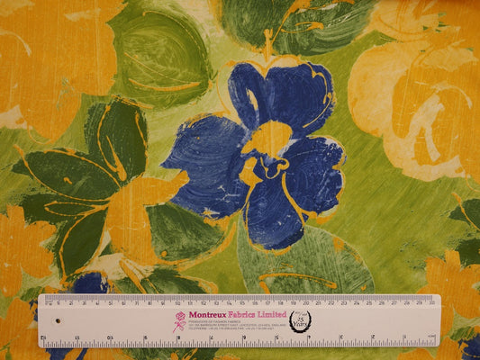 Single Jersey Printed Fabric - Painted Floral