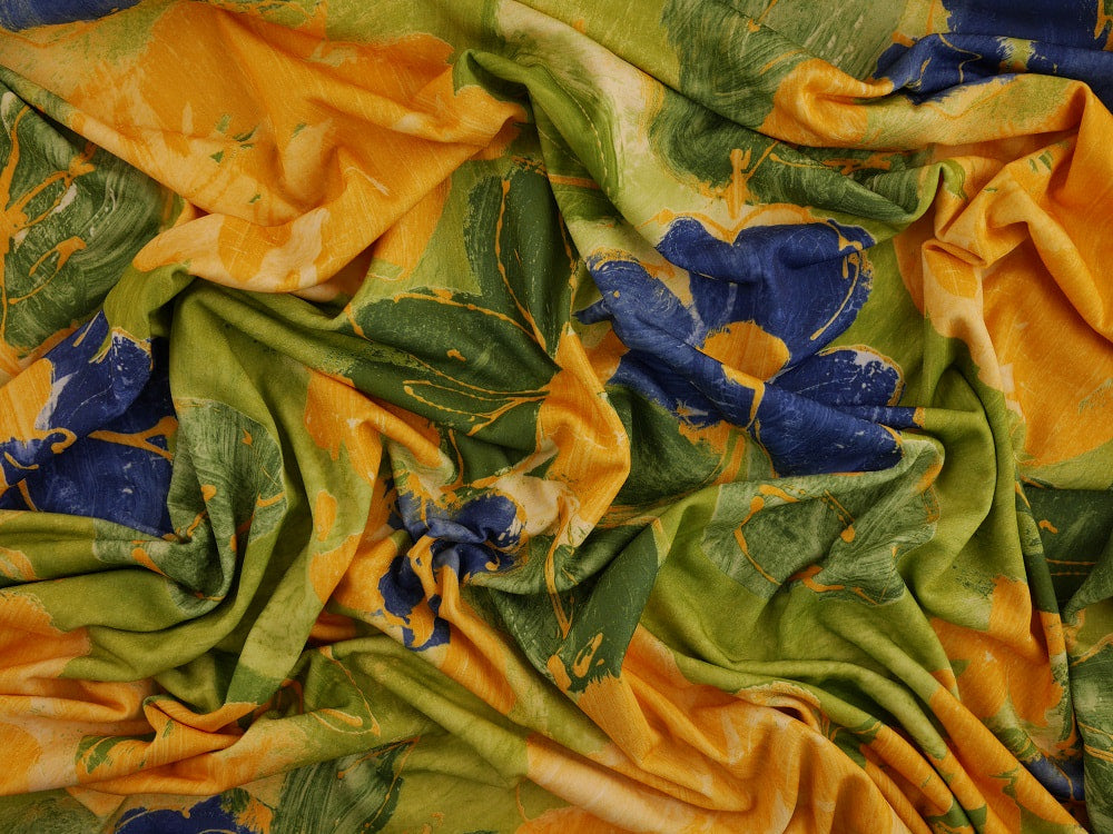 Single Jersey Printed Fabric - Painted Floral