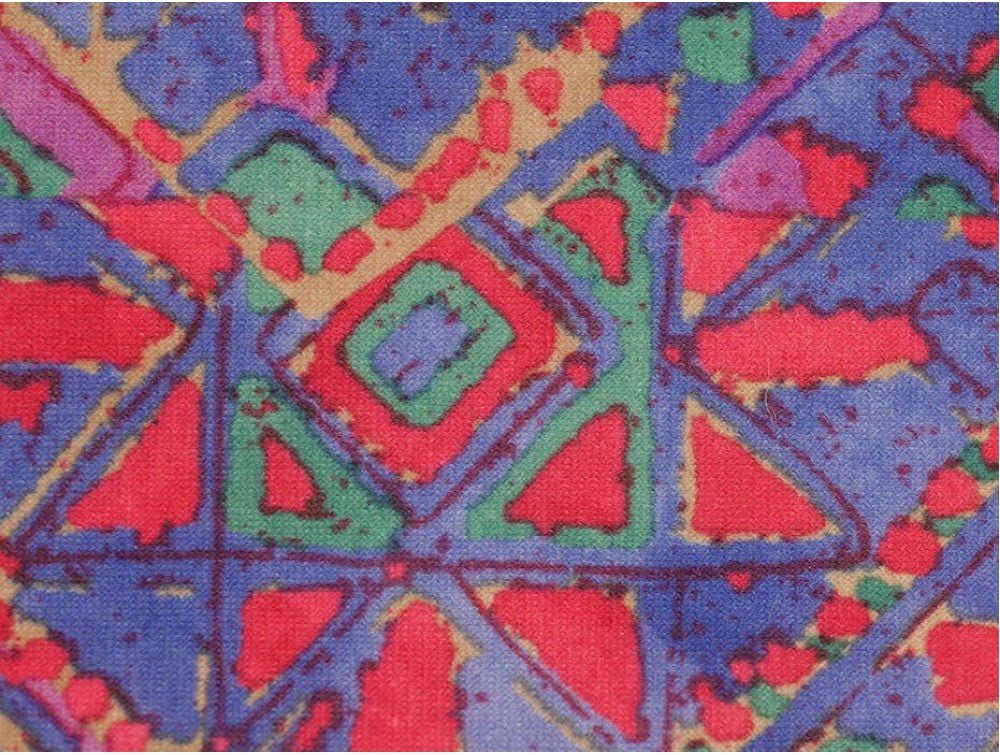 Single Jersey Printed Fabric - Purple Geometric