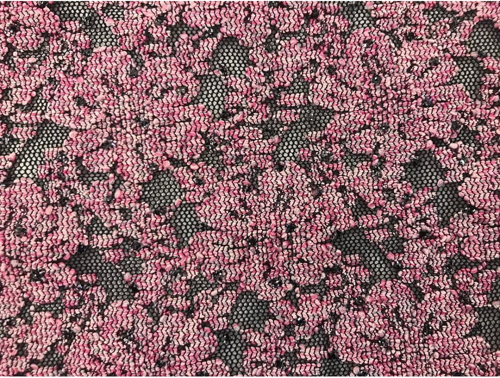Lace Fabric - Evening Pink Floral