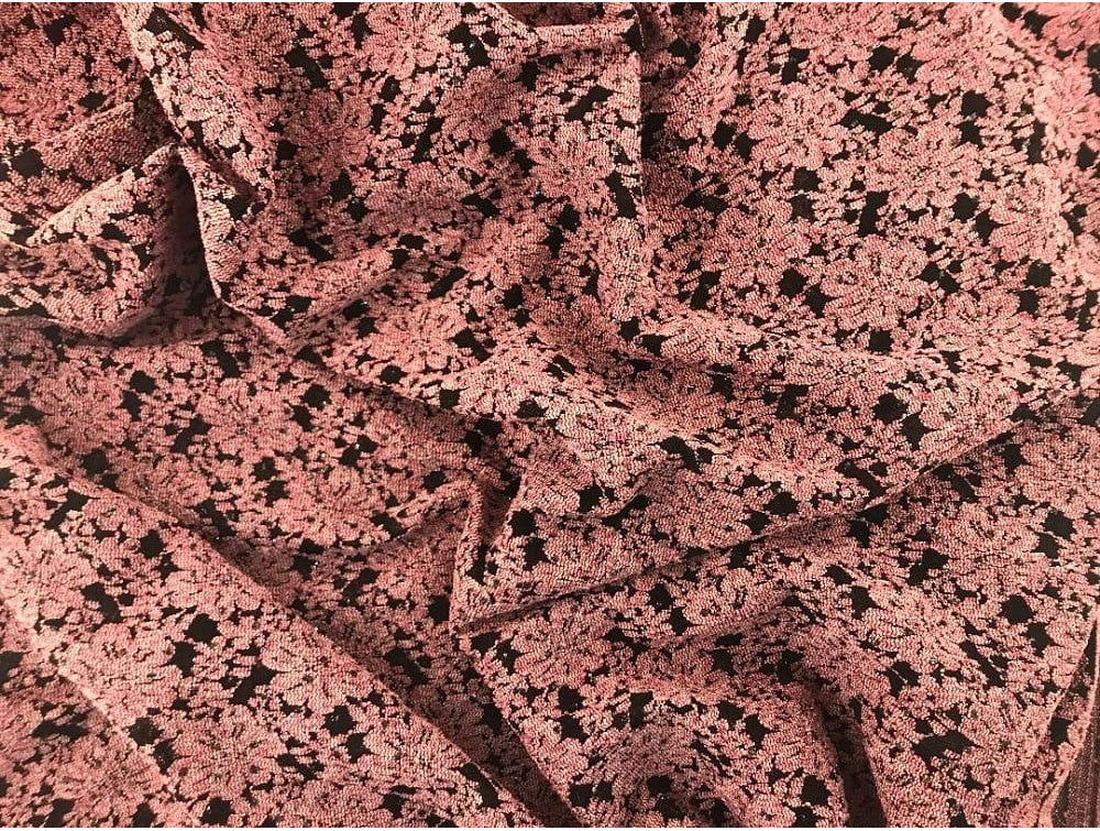 Lace Fabric - Evening Pink Floral
