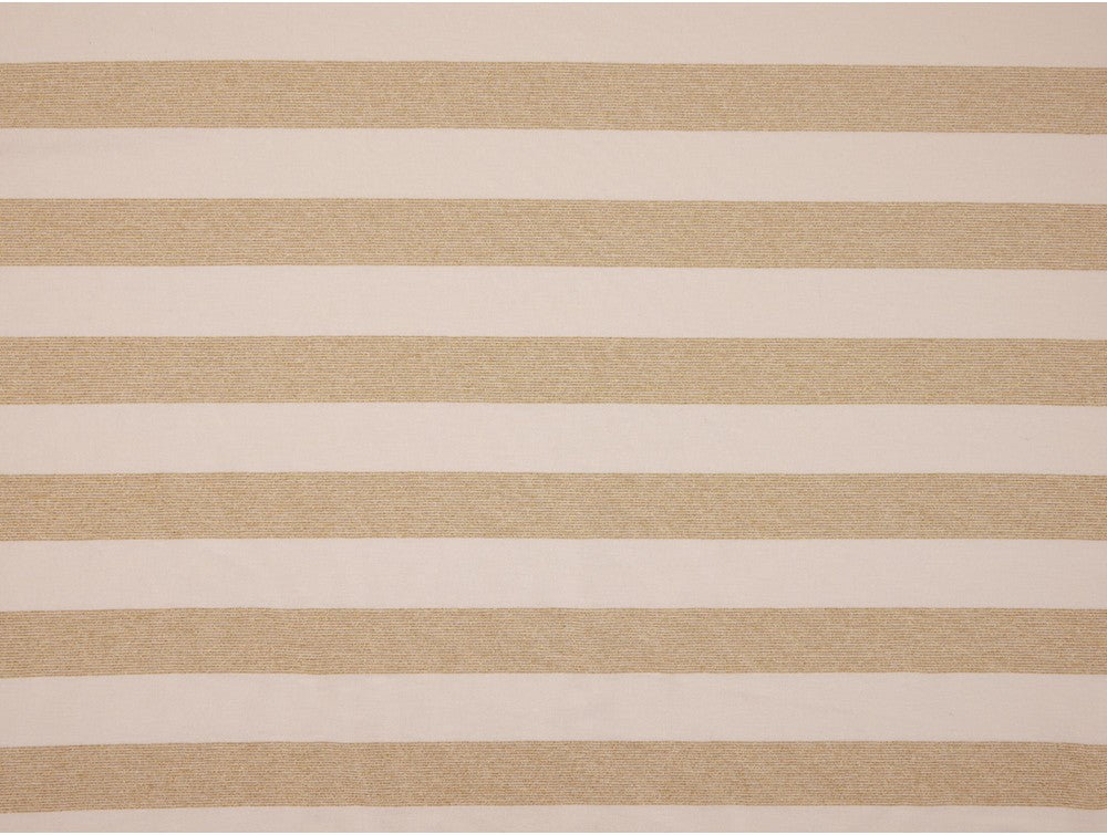 Single Jersey Stripe Fabric - Gold/Cream