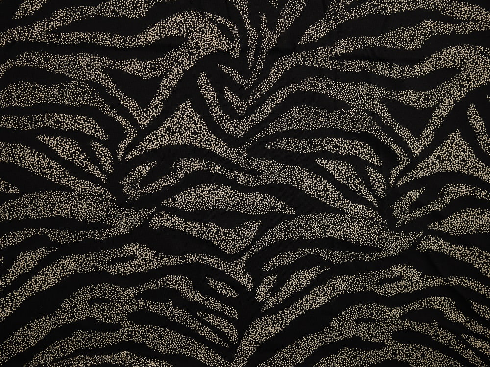 Single Jersey Printed Fabric - Animal Stripes