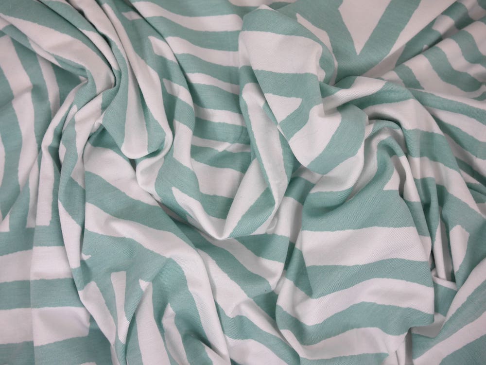 Single Jersey Printed Fabric - Haphazard Stripe
