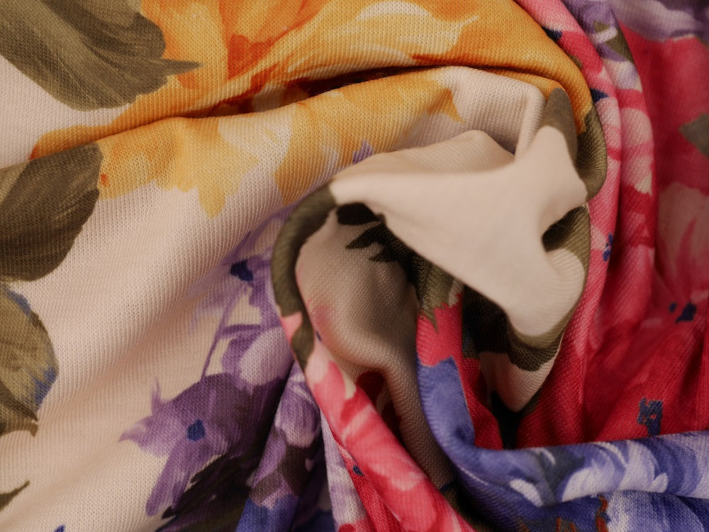 Single Jersey Fabric - Flower Print