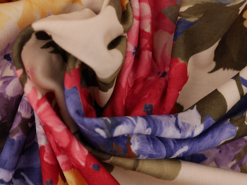 Single Jersey Fabric - Flower Print