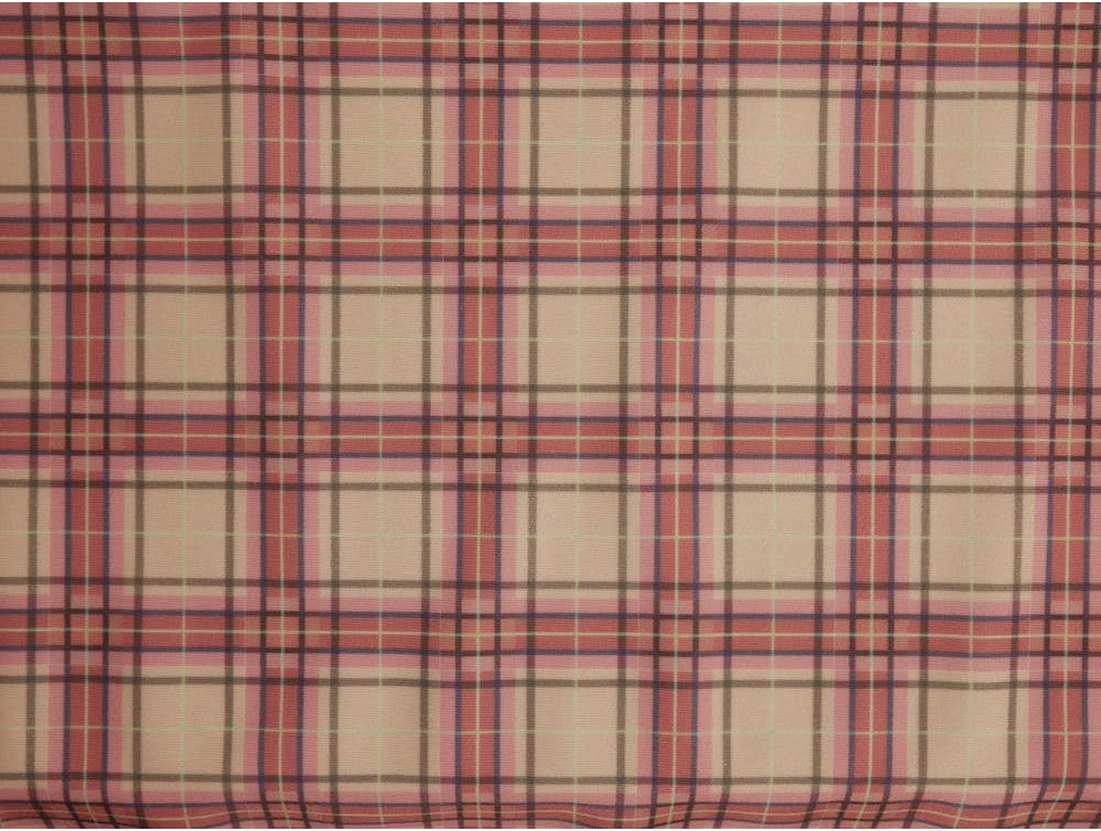 Single Jersey Fabric - Pink Tartan Print