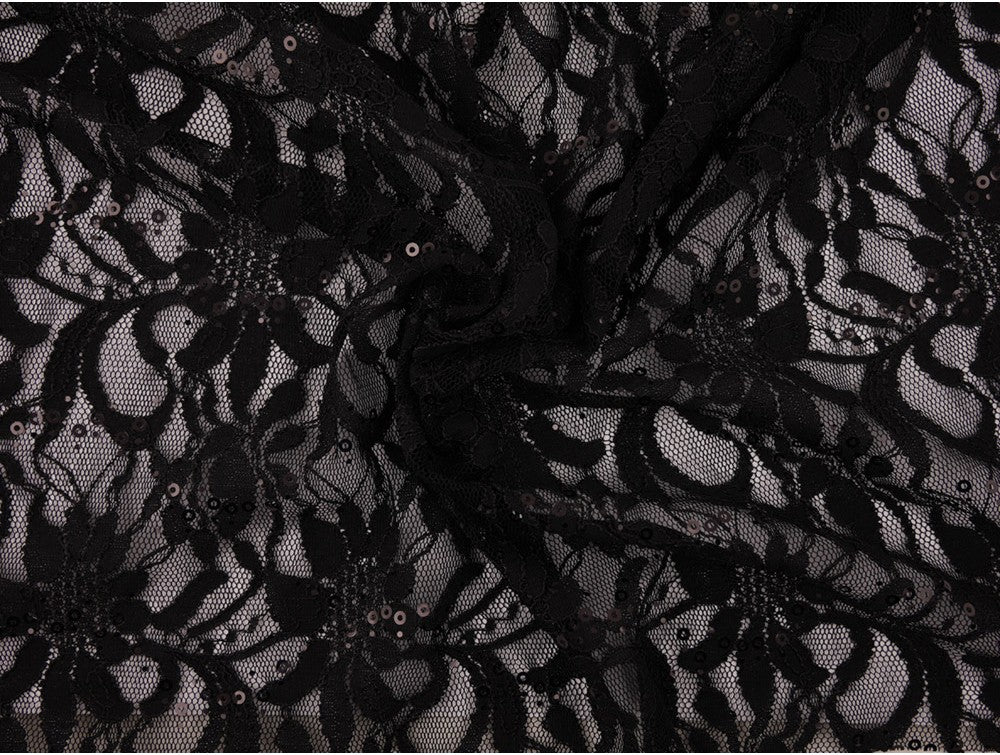 Sequinned Lace Fabric