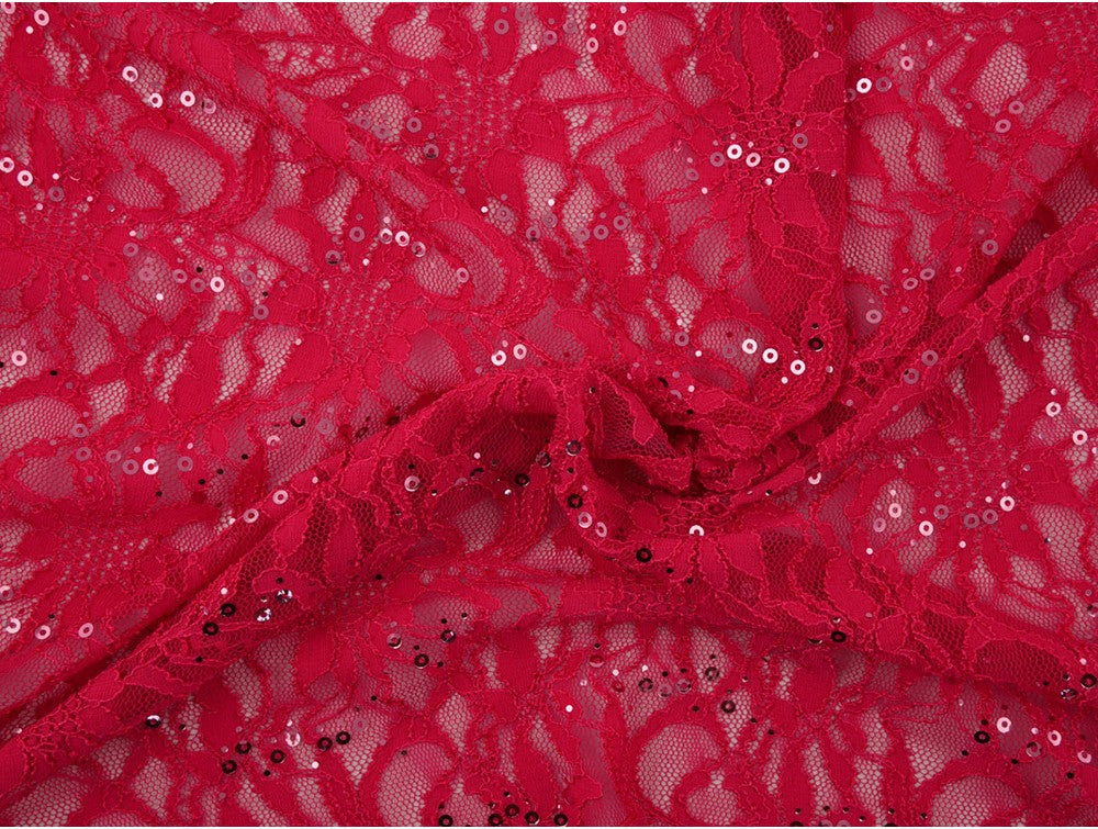Sequinned Lace Fabric