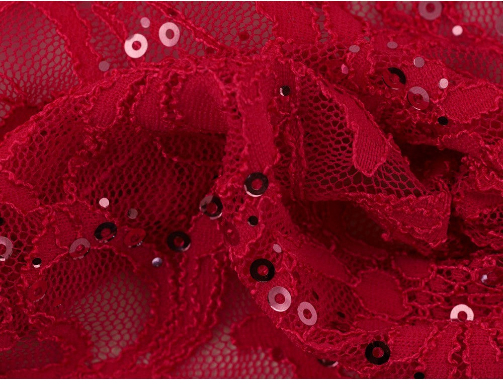 Sequinned Lace Fabric
