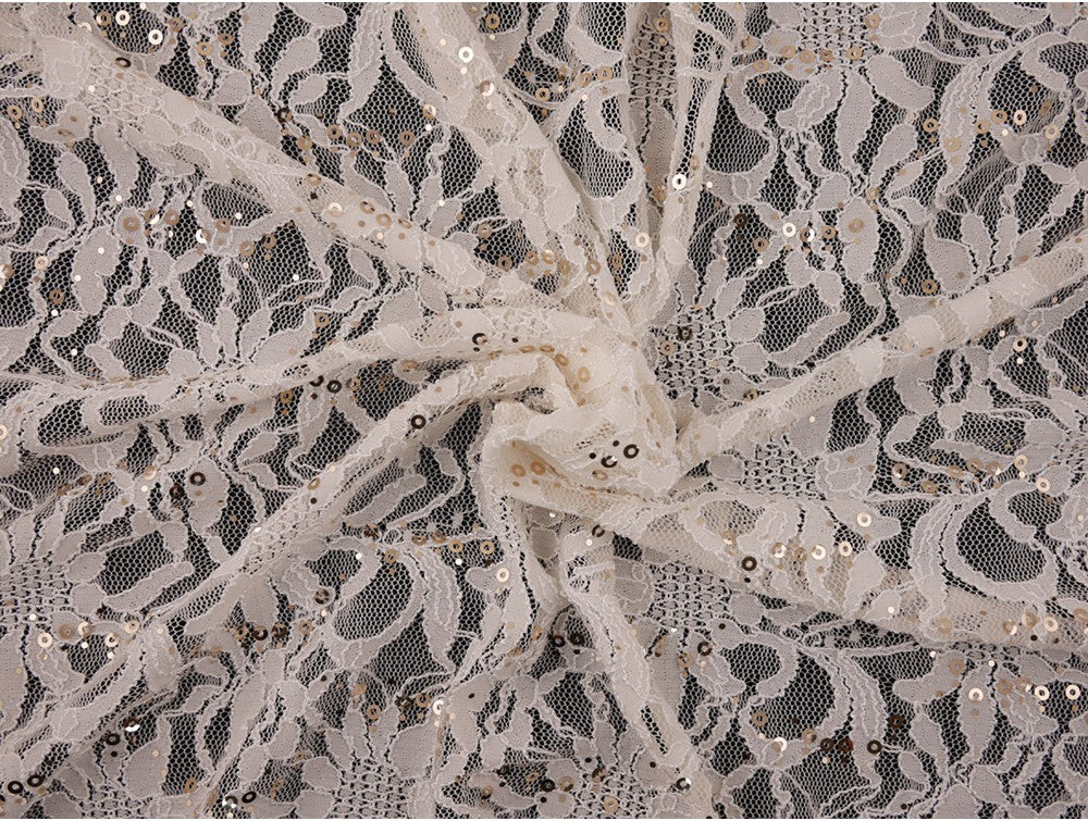 Sequinned Lace Fabric
