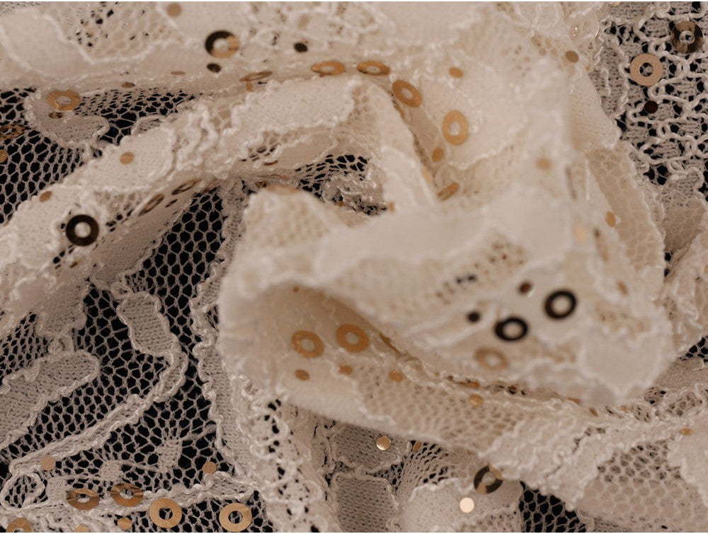 Sequinned Lace Fabric