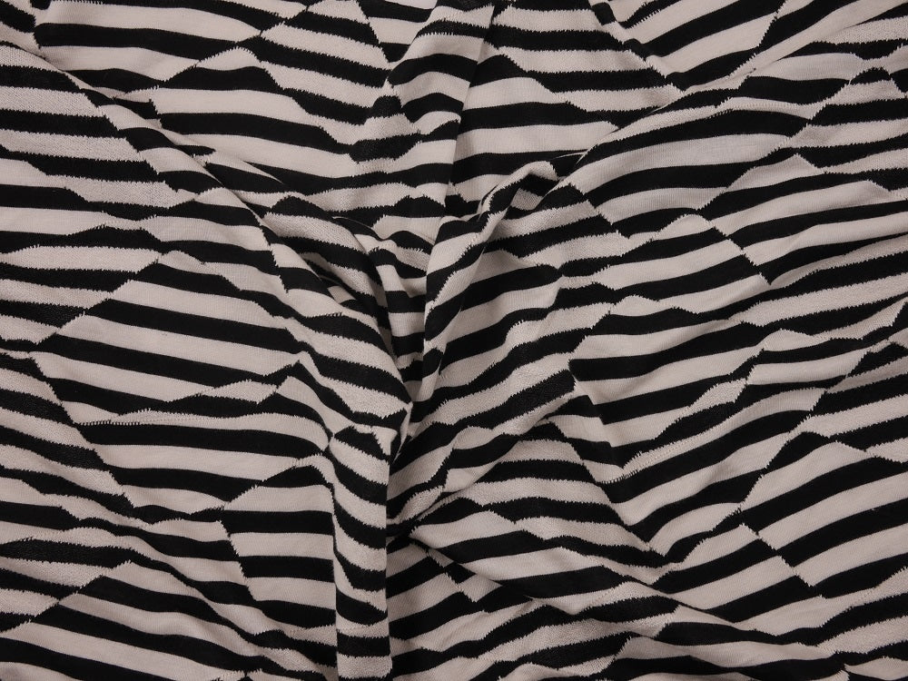 Single Jersey Fabric - Patchwork Stripe