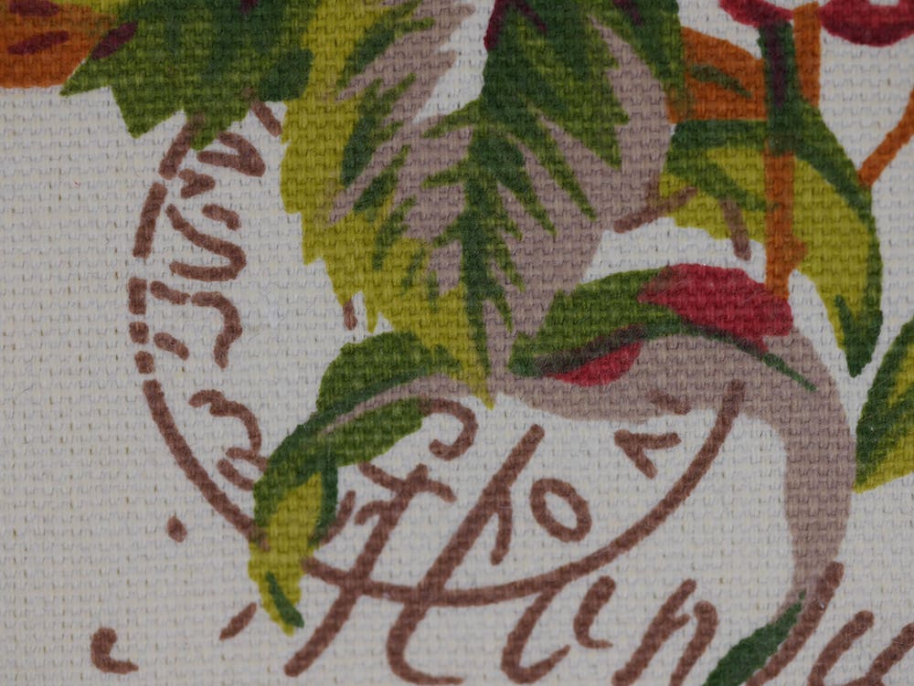 Canvas Fabric - Roses On Writing