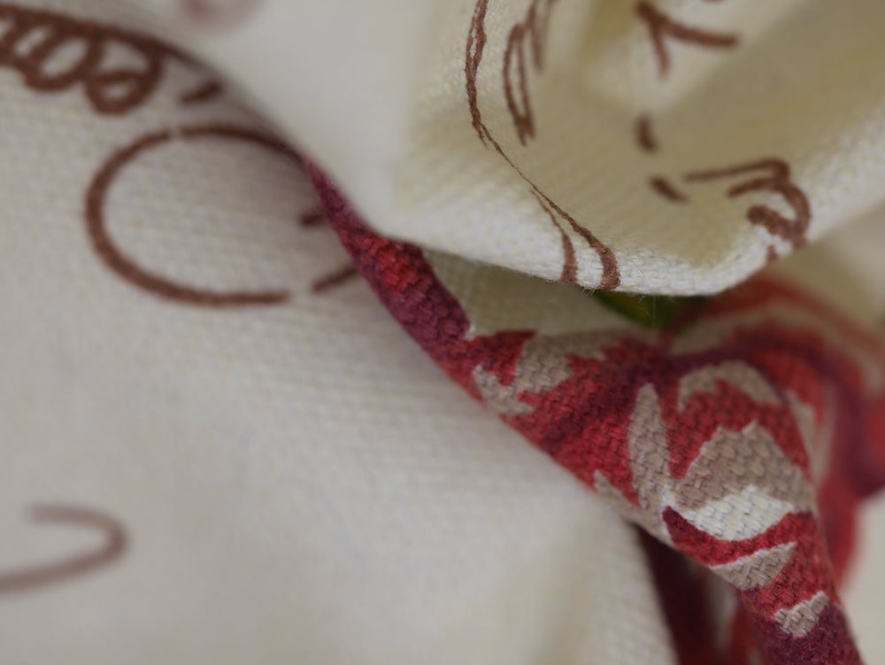 Canvas Fabric - Roses On Writing