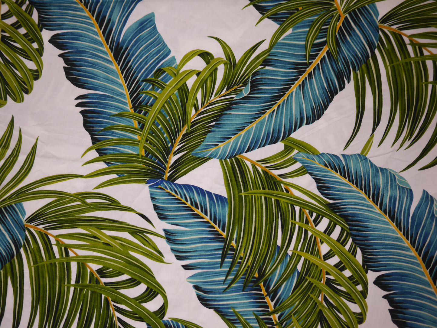 Panama Viscose Fabric - Palm Trees 2.30 Metre Remnant