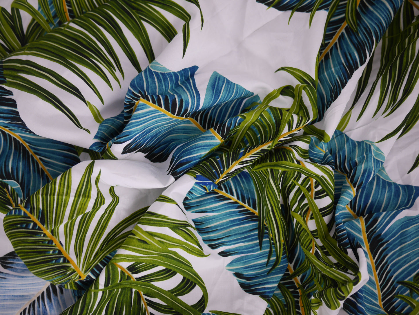 Panama Viscose Fabric - Palm Trees 2.30 Metre Remnant