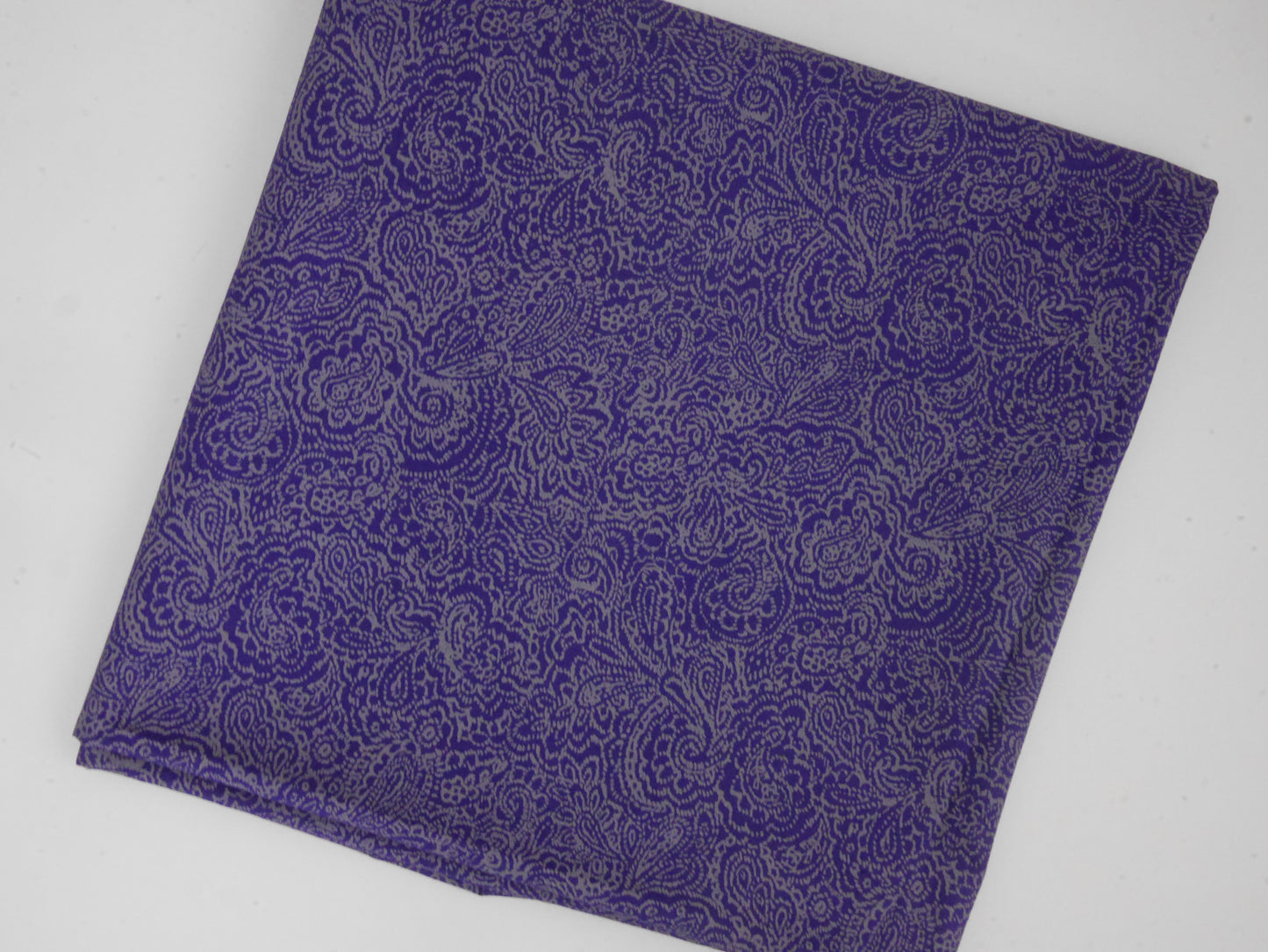 Printed Cotton Poplin - Purple Paisley 0.80 Metre Remnant