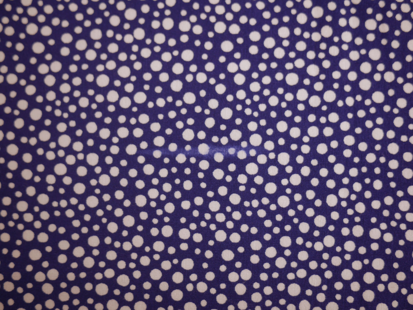 Navy and White Spot Jersey 1.35 Metre Remnant (Slight Fault)