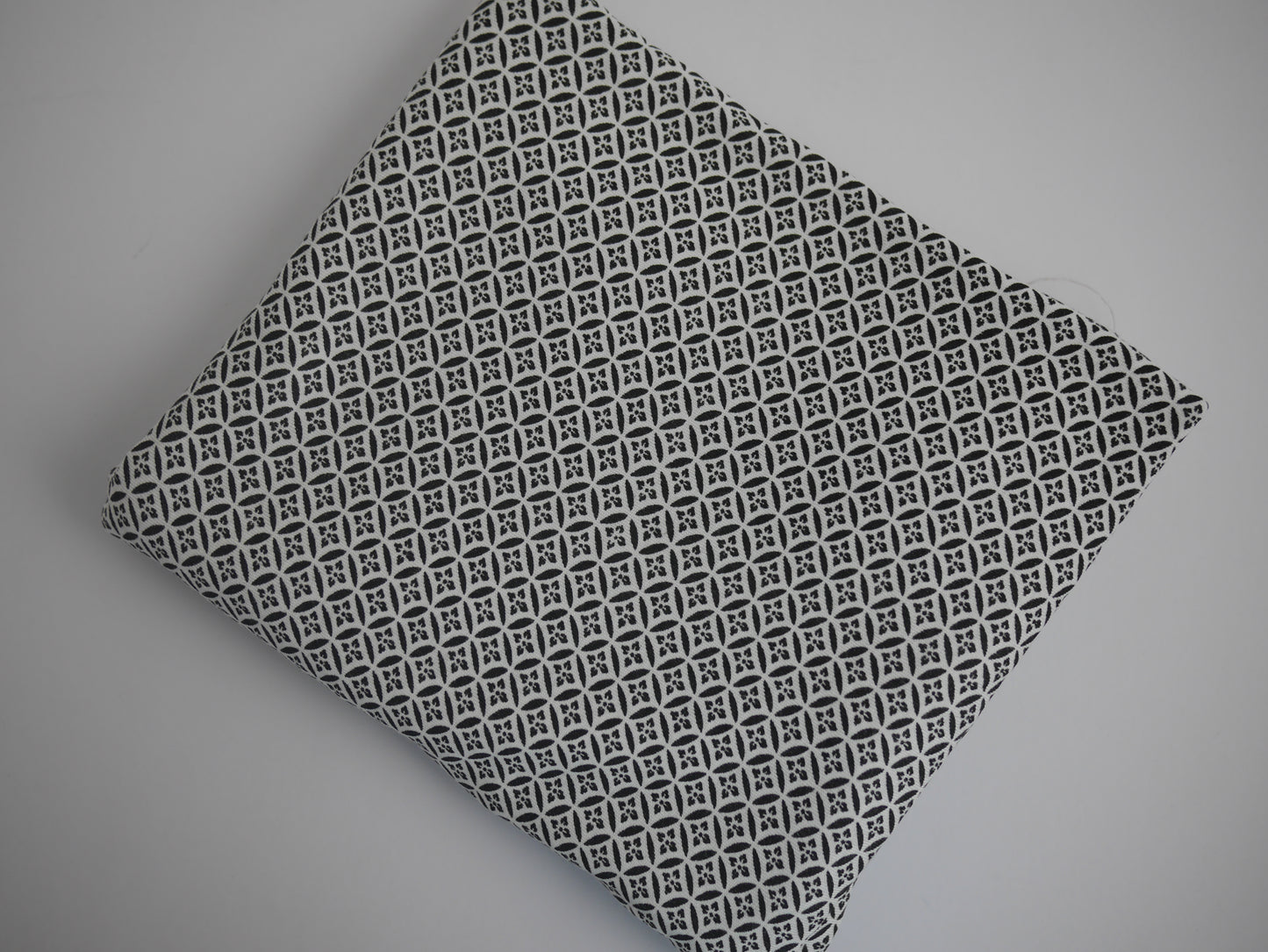 Viscose Jersey - Black and White Geometric 0.90 Metre Remnant