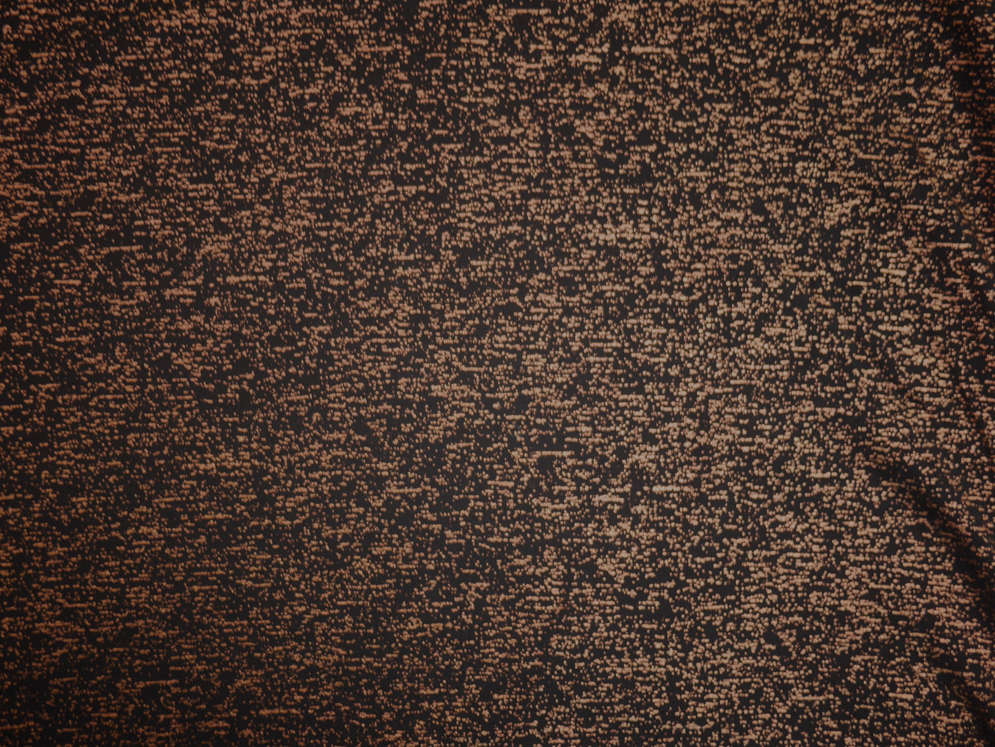 Foil Printed Viscose Jersey - Bronze on Black 0.90 Metre Remnant