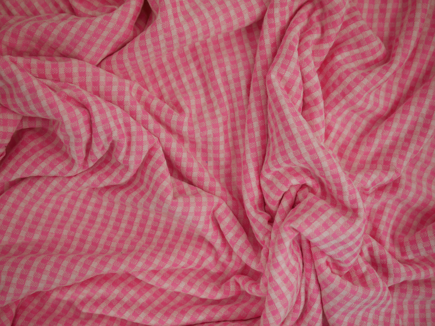 Jersey Jacquard - Pink Dogtooth 1.40 Metre Remnant