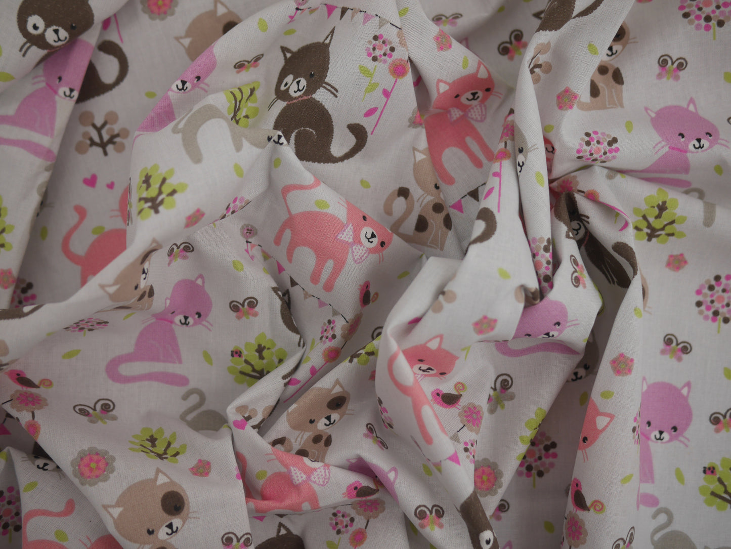 Kitty Print Cotton Poplin 0.55 Metre Remnant