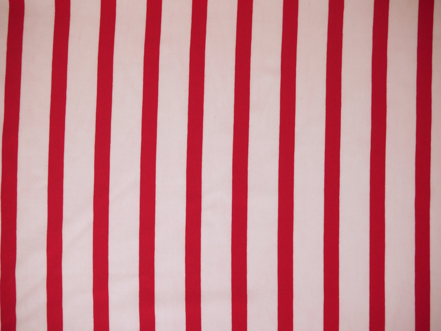 Striped Cotton Jersey - Red and White 0.60 Metre Remnant